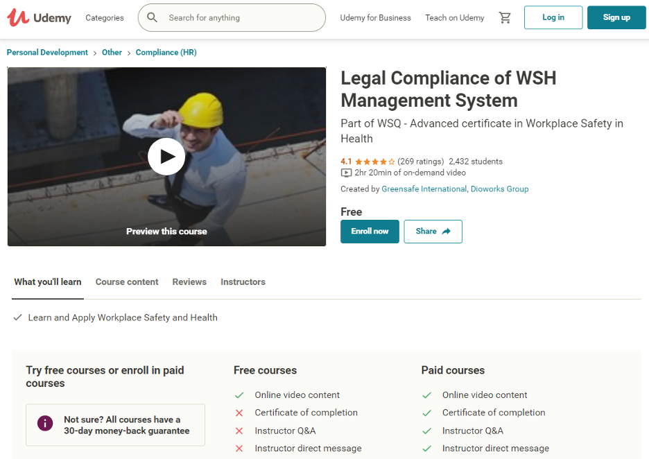 Udemy Compliance Training Course