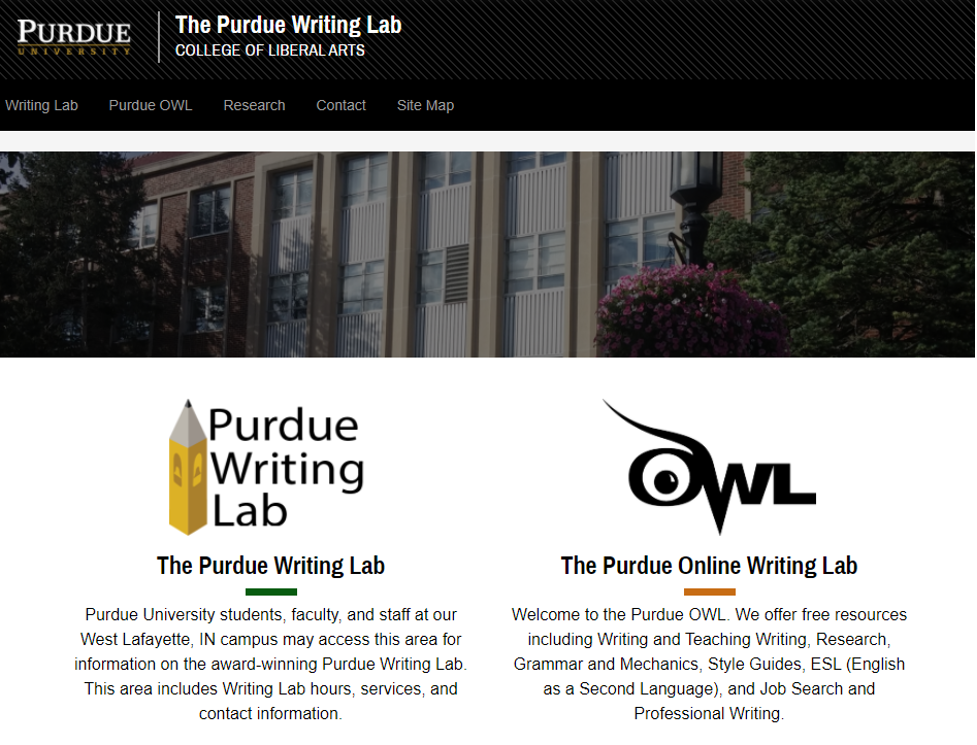 Online Training Resource - Purdue Online Writing Lab