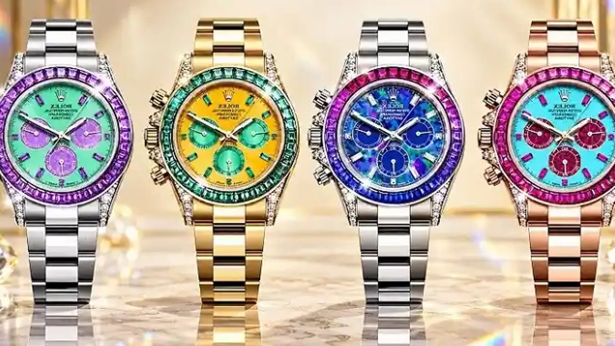 Rolex Unveils Seasonal Gemstone Daytona Watches for Charity Auction Four unique Rolex Cosmograph Daytonas bring the colors of the seasons to a major London charity auctionImage.