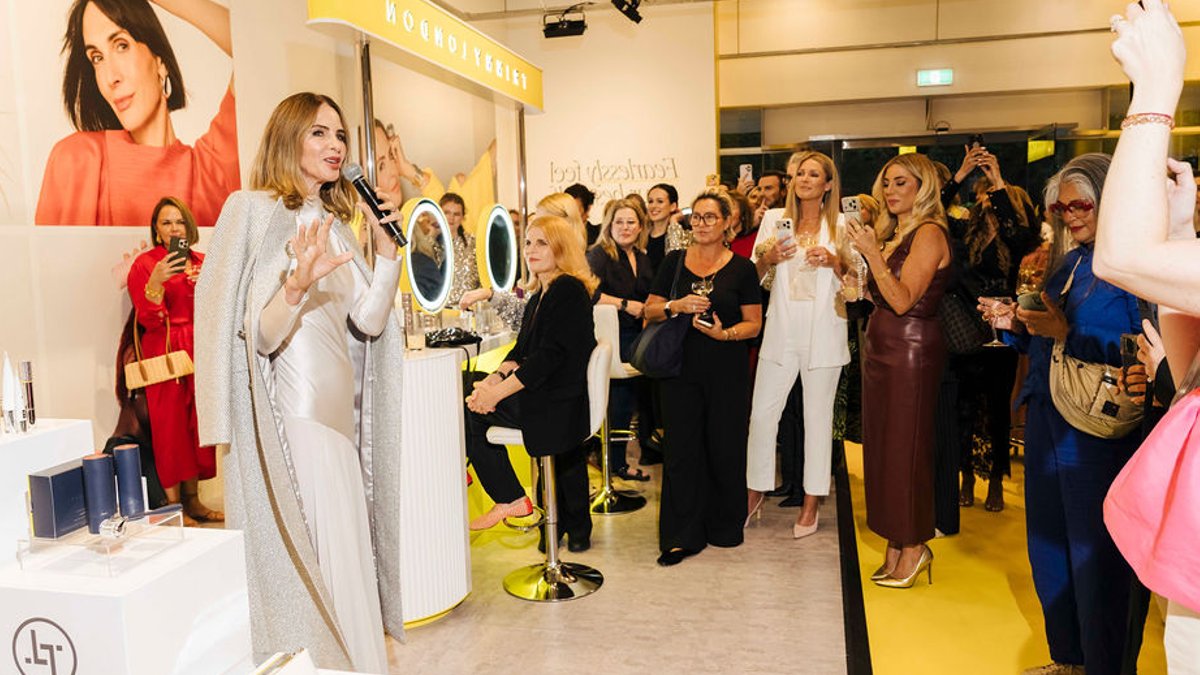 Trinny London expands Australian presence with founder-led events Trinny Woodall in Sydney. All images Jake Scevola.