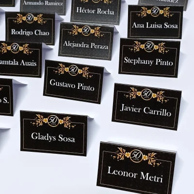 Place Cards 1 vista en Cartulina especial