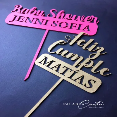 Cake topper en MDF 3 mm - Grande