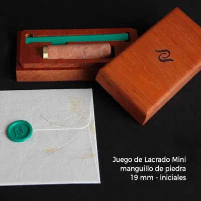 Juego de lacrado MINI maguillo piedra - 19 mm -  2 iniciales