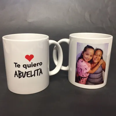 Taza blanca sublimada con imagen a color