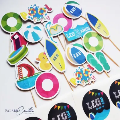 Cake topper chico en cartulina