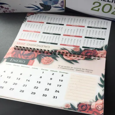 Calendario 1/2 Carta 14 Hojas 2V - Engargolado