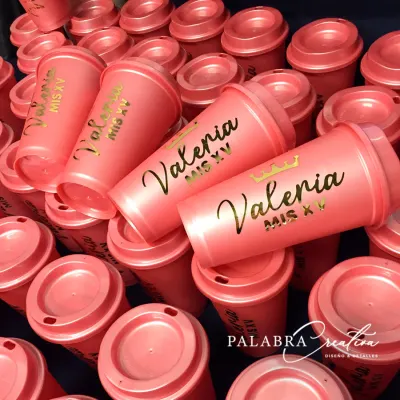 50 Vasos para café para evento - Vinil 1 Color