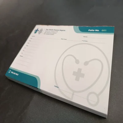 100 Recetas 1/2 carta a color en papel bond sin copia con folio - Engomadas 
