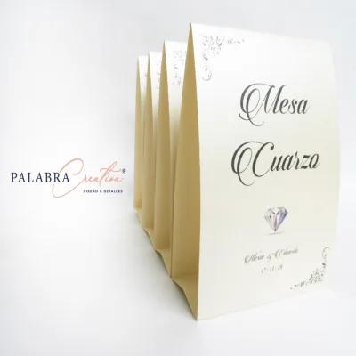 Números de mesa Tent card 10x15 cm - Cartulina Stardream