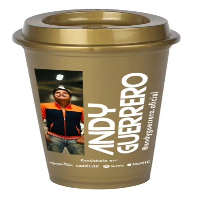 Vaso para café estampado en DTF UV 1 vista