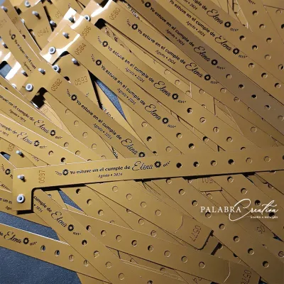 Brazaletes Sintéticos con estampado 1 tinta - Foliados