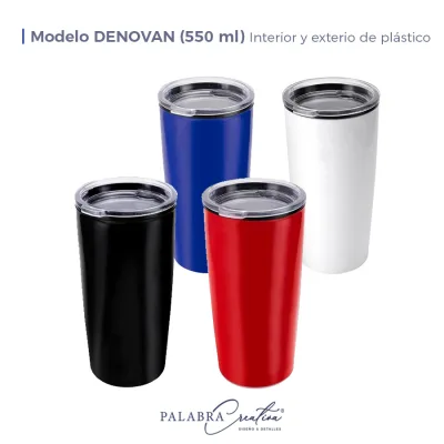 Termo Denovan 550 ml Plástico interior y exterior - Personalizado en vinil 1 vista