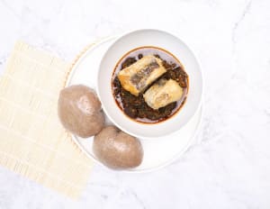 calorie deficits with Wheat with Edikang Ikong Soup & Grilled Hake