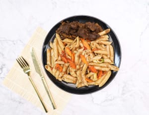 Calorie deficits with Jollof Brown Rice with Cameroon Roast Fish & Garden Salad
