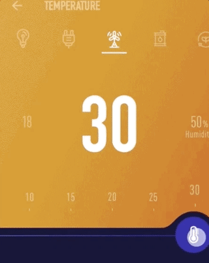 gif of a temperature slider