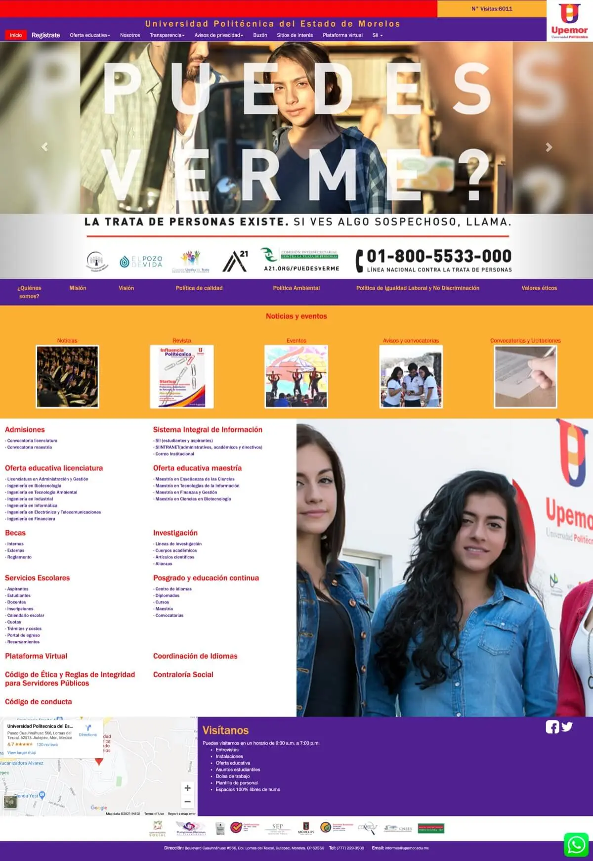 Current design of their home page.