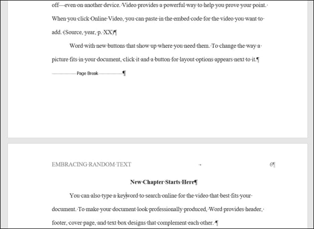 Don’t Break Your Page, Insert a Page Break