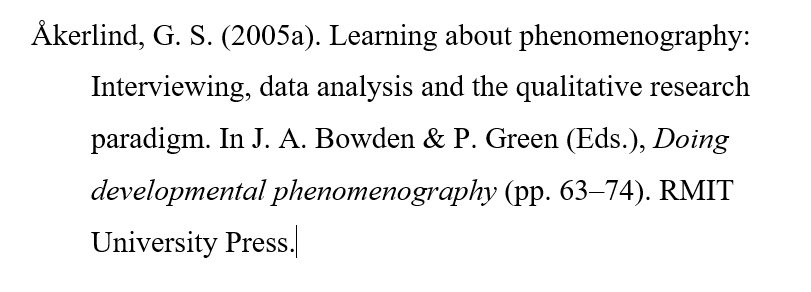 First example of ordering references with the same author and year