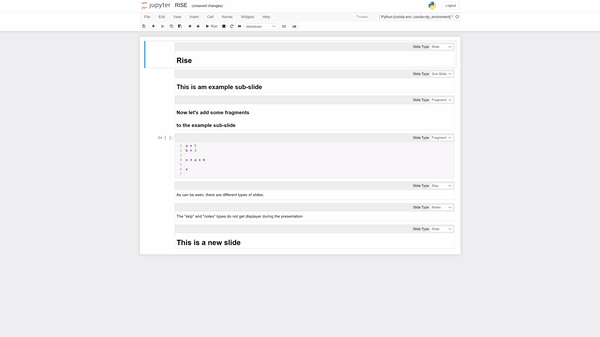 how to make presentation in jupyter notebook