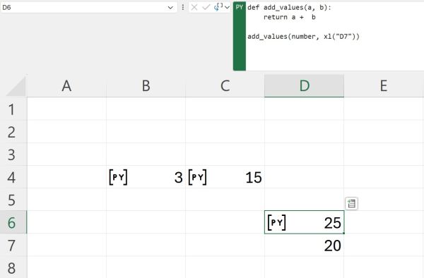 Writing Python code in Excel 10