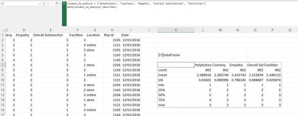 Calculate Descriptive Statistics
