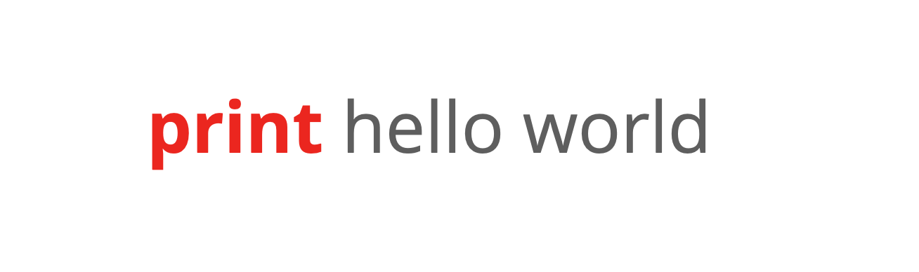 Example of "Print hello world"