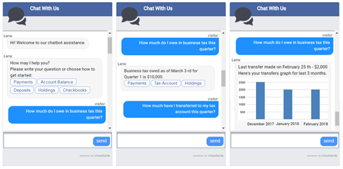 Chatbot for financial services