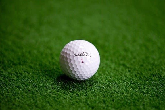 Example of using the Flip transformation on an image of a golf ball on the green