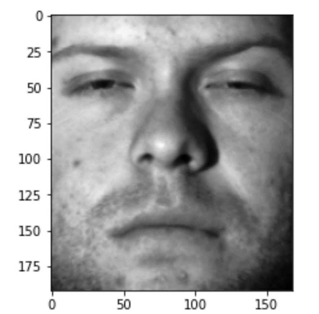 10th image in the Yale Face Dataset B training set