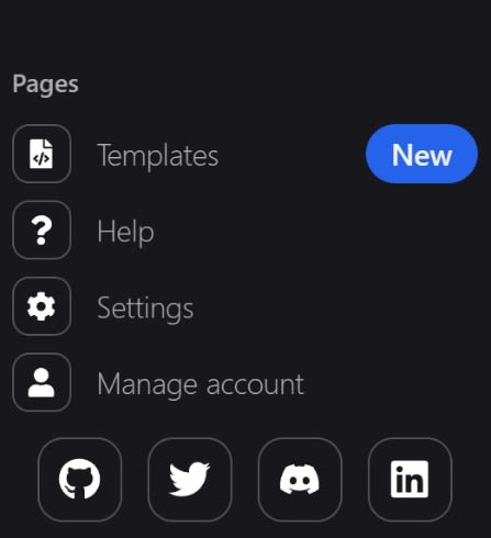 Templates button