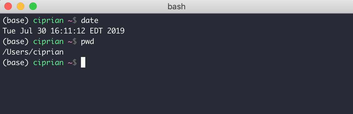 A snapshot of the Command Prompt in Python