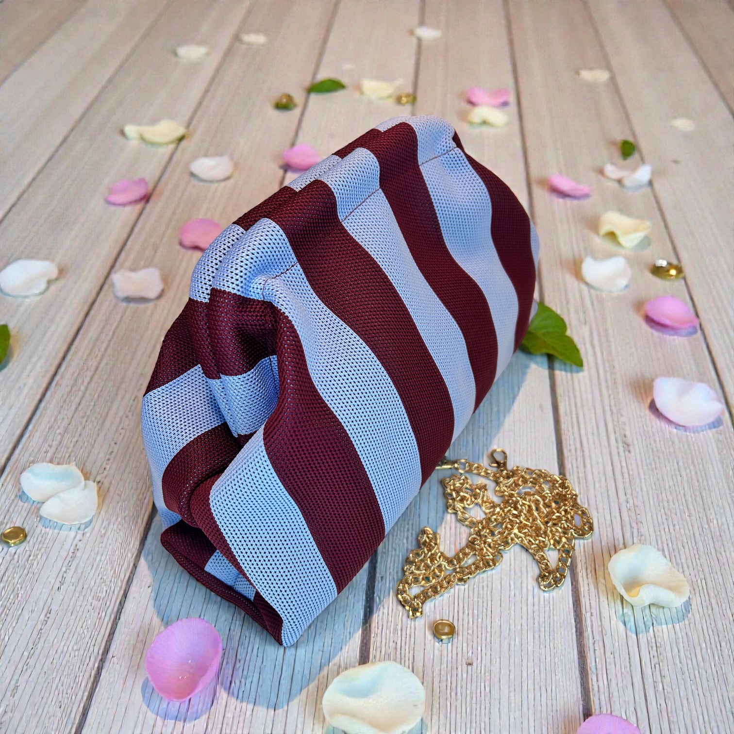 Clutch Azul & Vino