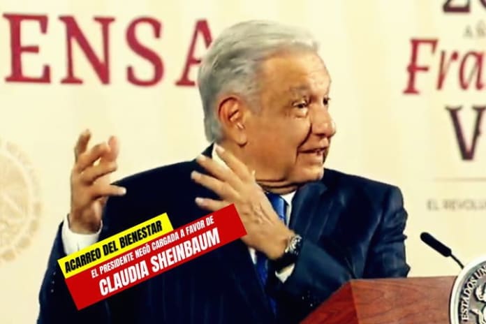 López Obrador negó que haya acarreo para apoyar a Sheinbaum López Obrador negó que haya acarreo para apoyar a Sheinbaum