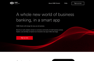 HSBC Kinetic desktop Hero screen