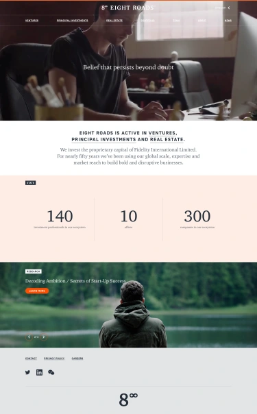 Eight Roads desktop Home screen