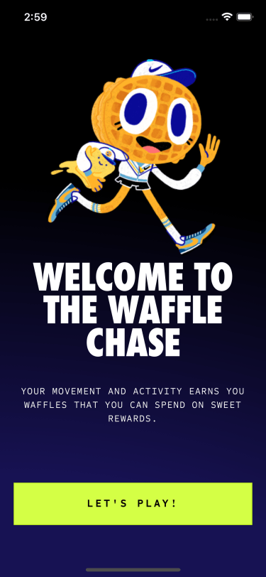 Nike Waffle Chase Intro Screen