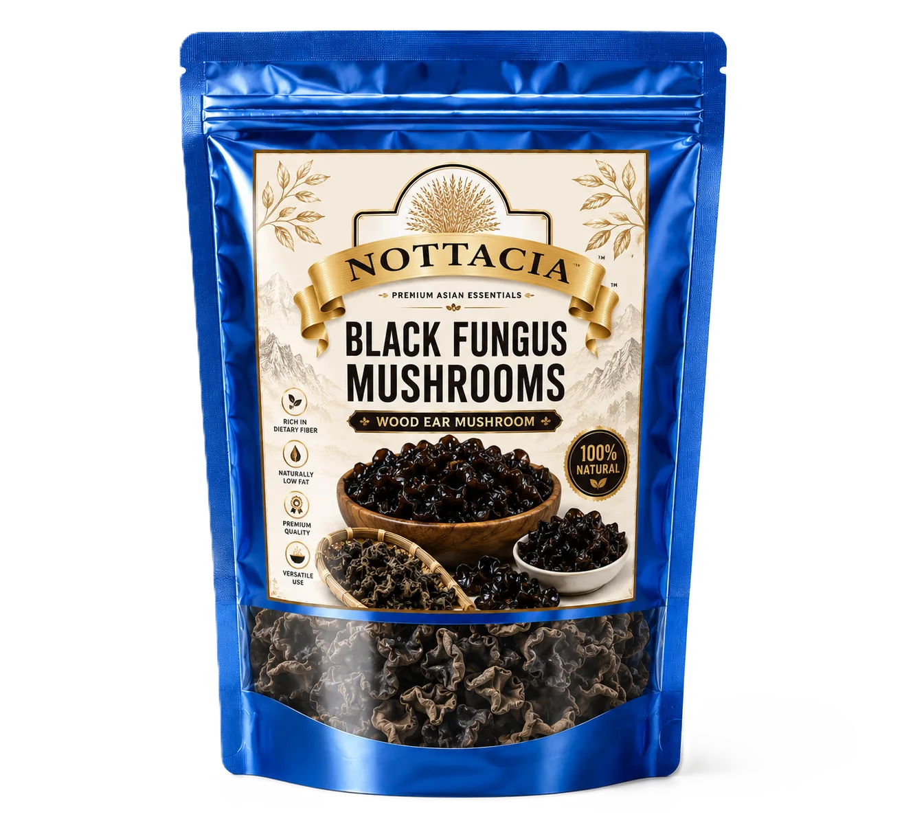NOTTACIA Dried Black Fungus Mushroom - Dried Black Fungus Mushroom
