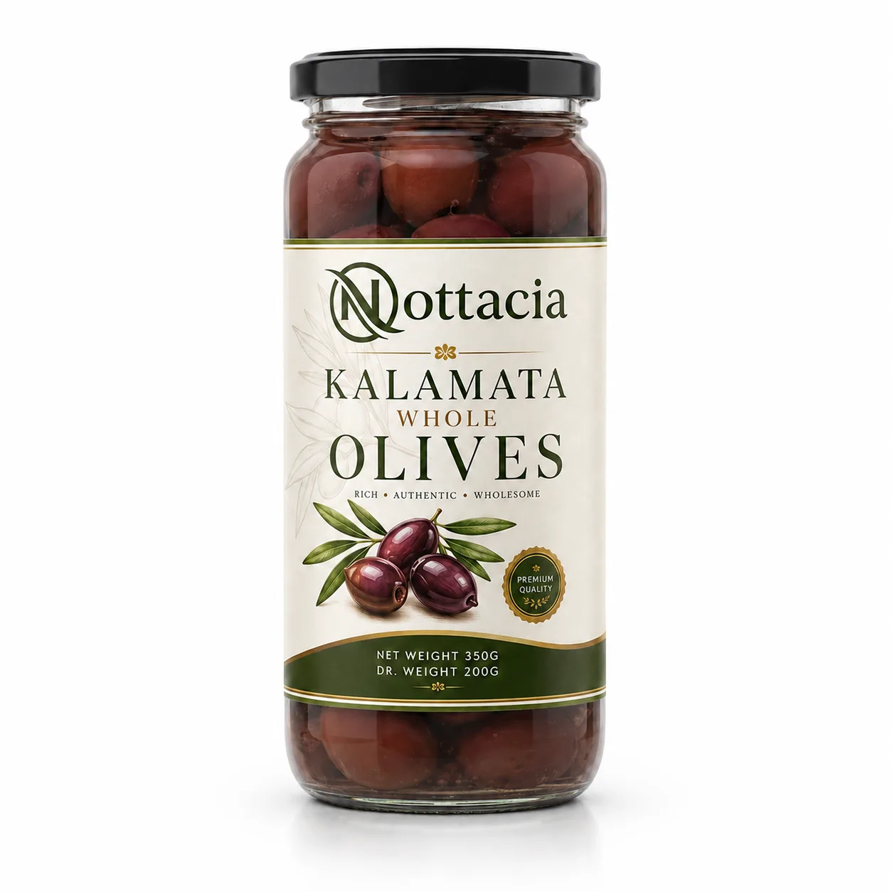 NOTTACIA Kalamata Whole Olives - Kalamata Whole Olives