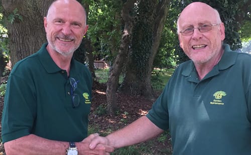 Peter Dixon and Adrian Thomas at Ed's Garden Maintenance