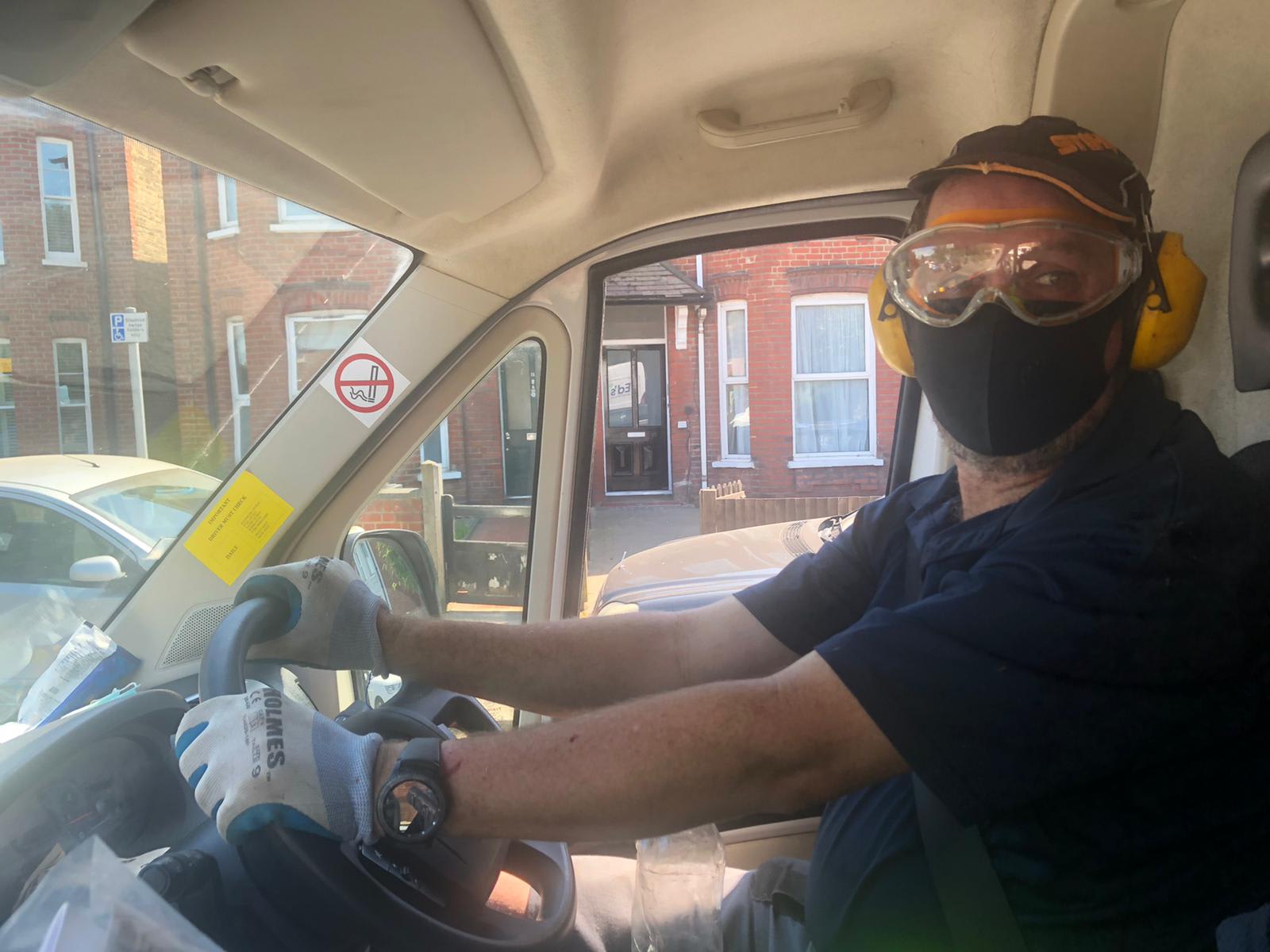 Kevin Ed's gardener in Raynes Park ready for business