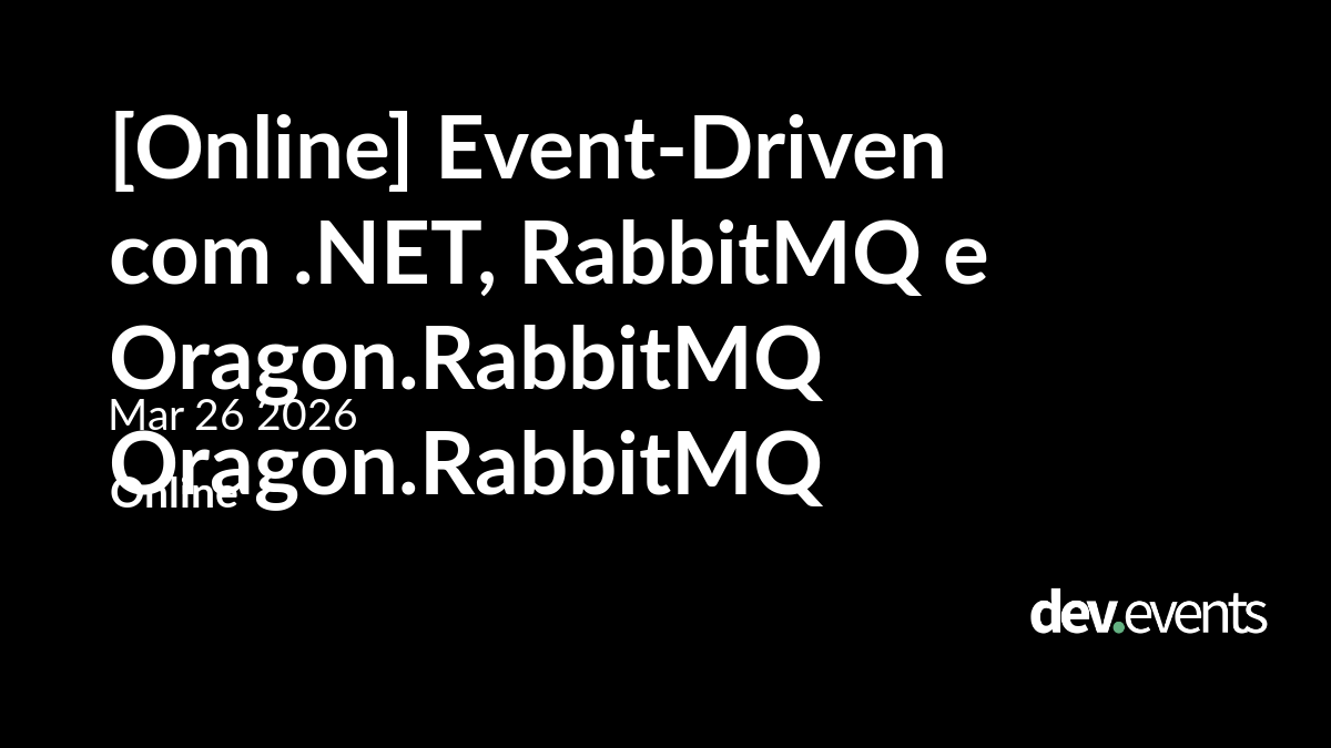 Event-Driven .NET with RabbitMQ (Online)