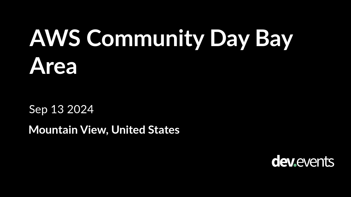 AWS Community Day Bay Area