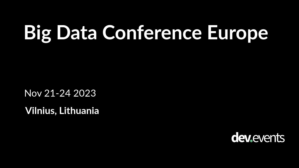 Big Data Conference Europe