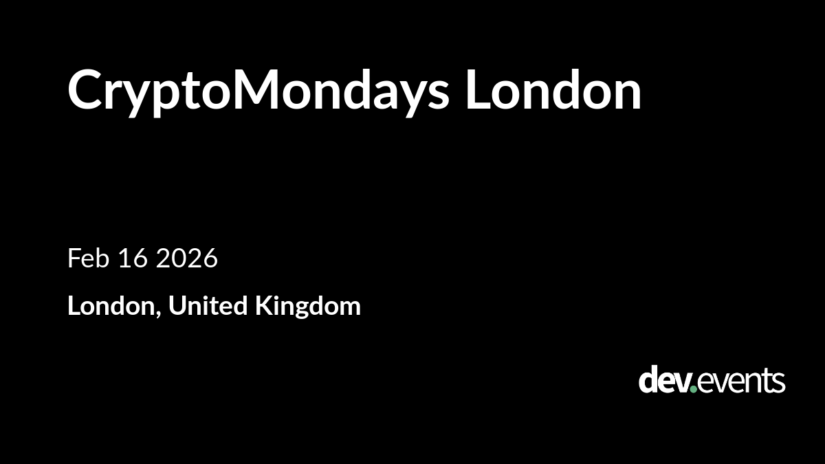 Crypto / Blockchain meetups in London 2026 / 2027