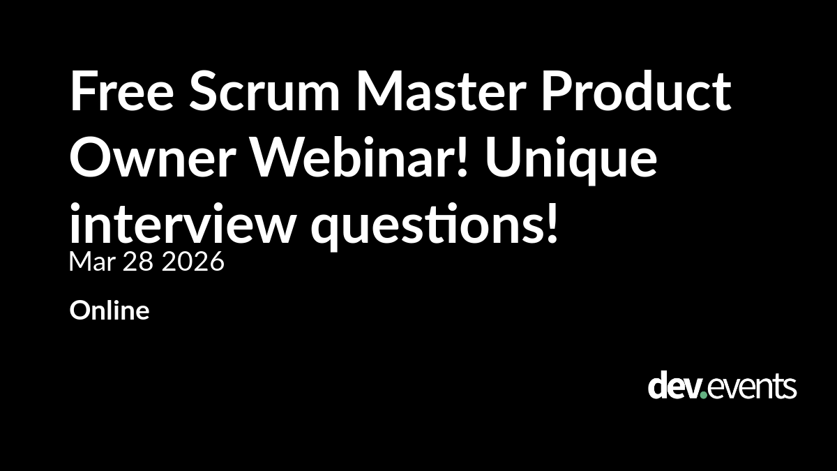 Free Scrum Master & Product Owner Webinar: Interview Questions