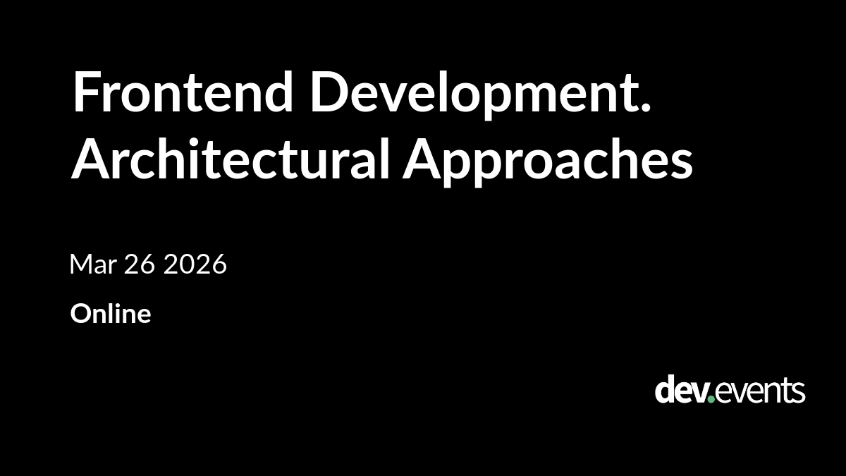 Frontend Development. Architectural Approaches