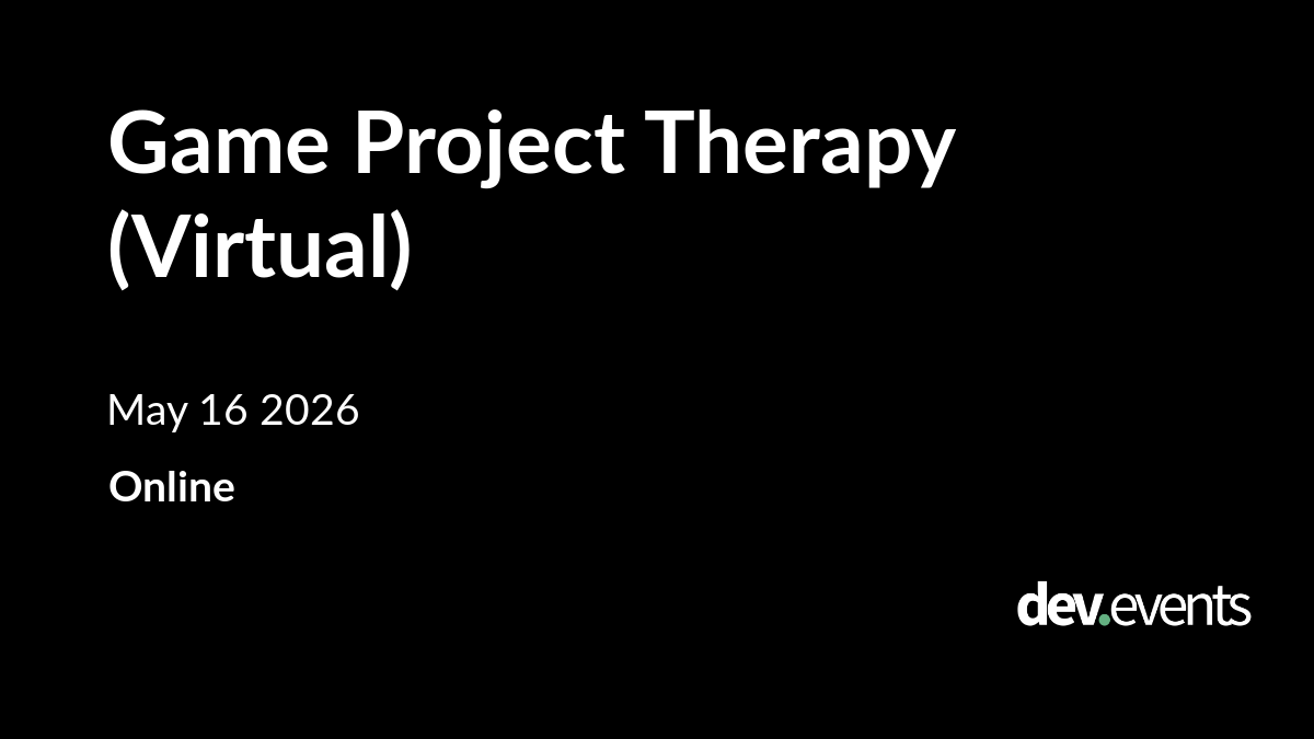 Event artwork for Game Project Therapy (Virtual)