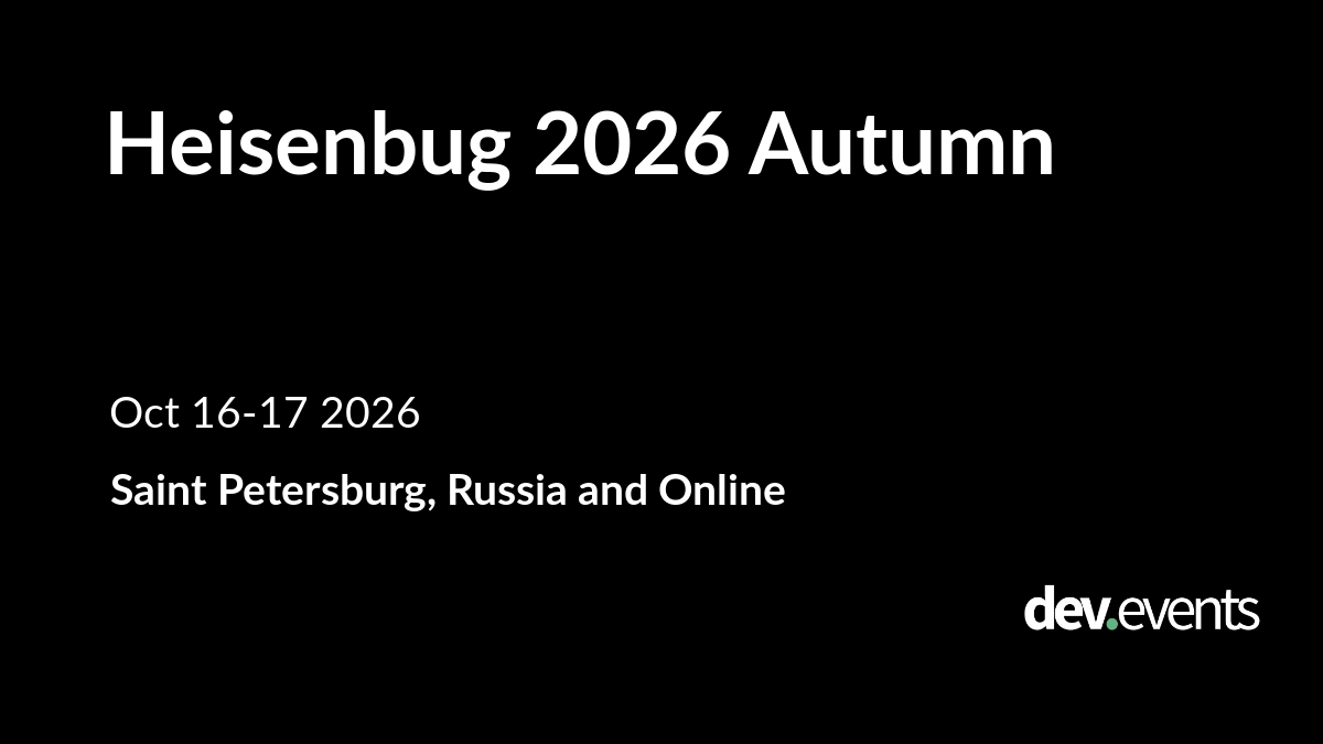Heisenbug 2026 Autumn