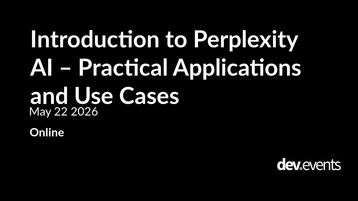 Event artwork for Introduction to Perplexity AI – Practical Applications and Use Cases