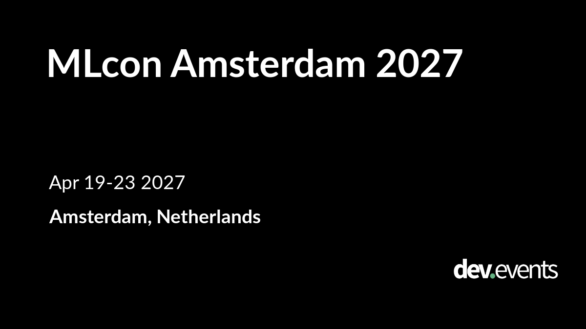 Event artwork for MLcon Amsterdam 2027